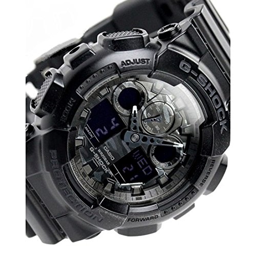 G-SHOCK(ジーショック) 自衛隊 警察官 公務員 G-SHOCK Camouflage Dial Series 20気圧防水 アナデジ プラベルトウォッチ メンズ向（GA-100CF-1A GA-100CF-1A9 GA-100CF-8A GA-100CF-8AER） (GA-100CF-1A（ブラックシルバー）)