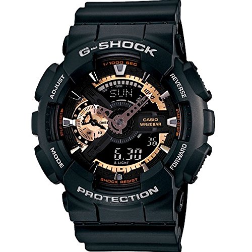 G-SHOCK(ジーショック) ローズゴールド 自衛官 公務員 G-SHOCK Rose Gold Series 20気圧防水 プラベルトウォッチ メンズ向（GA-110RG-1A GA-110RG-7A） (GA-110RG-1A（ブラック）)