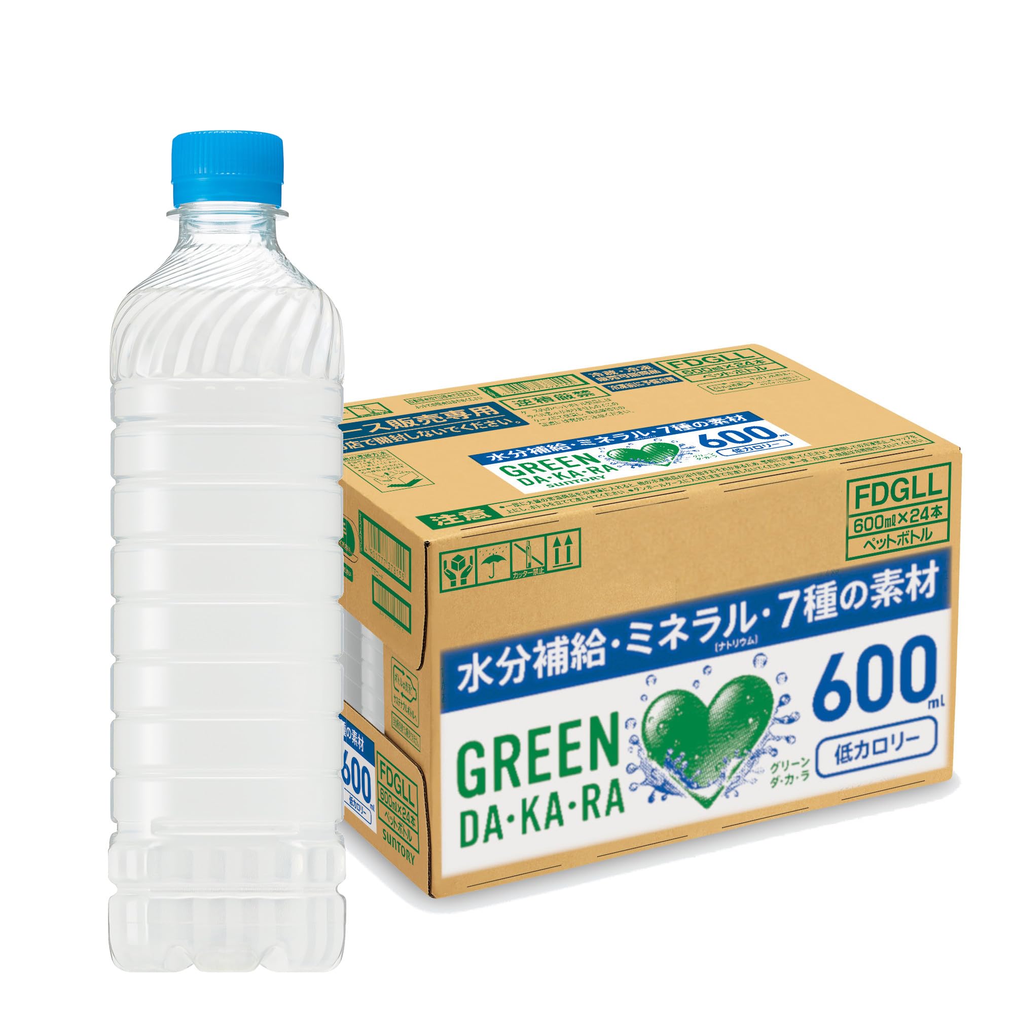 GREEN DA・KA・RA(グリーンダカラ) サントリー グリーンダカラ ラベルレス スポーツドリンク ペットボトル (冷凍兼用) (熱中症対策) 600ml ×24本 まとめ売り実施中