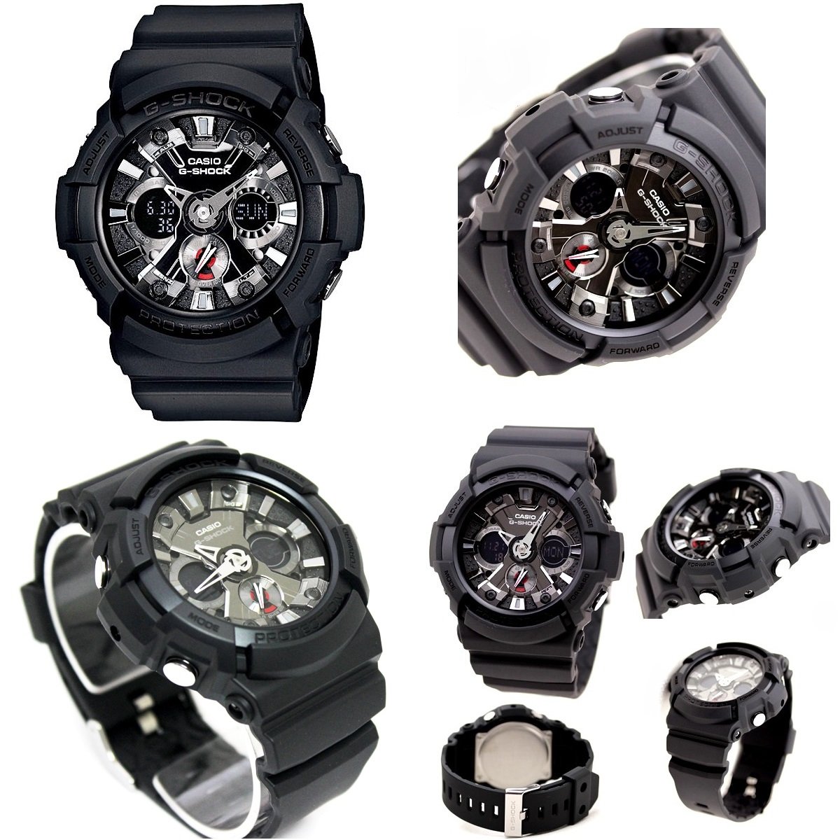 G-SHOCK(ジーショック) 自衛隊 警察官 公務員 G-SHOCK 20気圧防水 BIG CASE アナデジ プラベルトウォッチ メンズ向 GA-201-1A